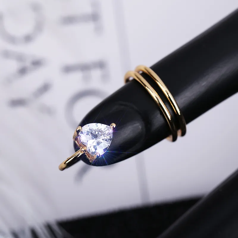 Elegant Fingertip Chic Gothic Slim Metal Nail Rings - Image 31