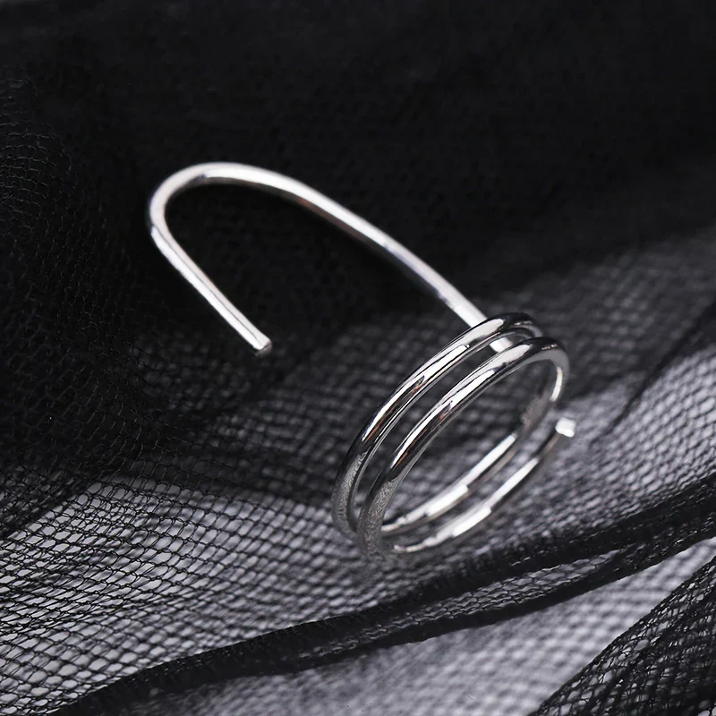 Elegant Fingertip Chic Gothic Slim Metal Nail Rings - Image 34
