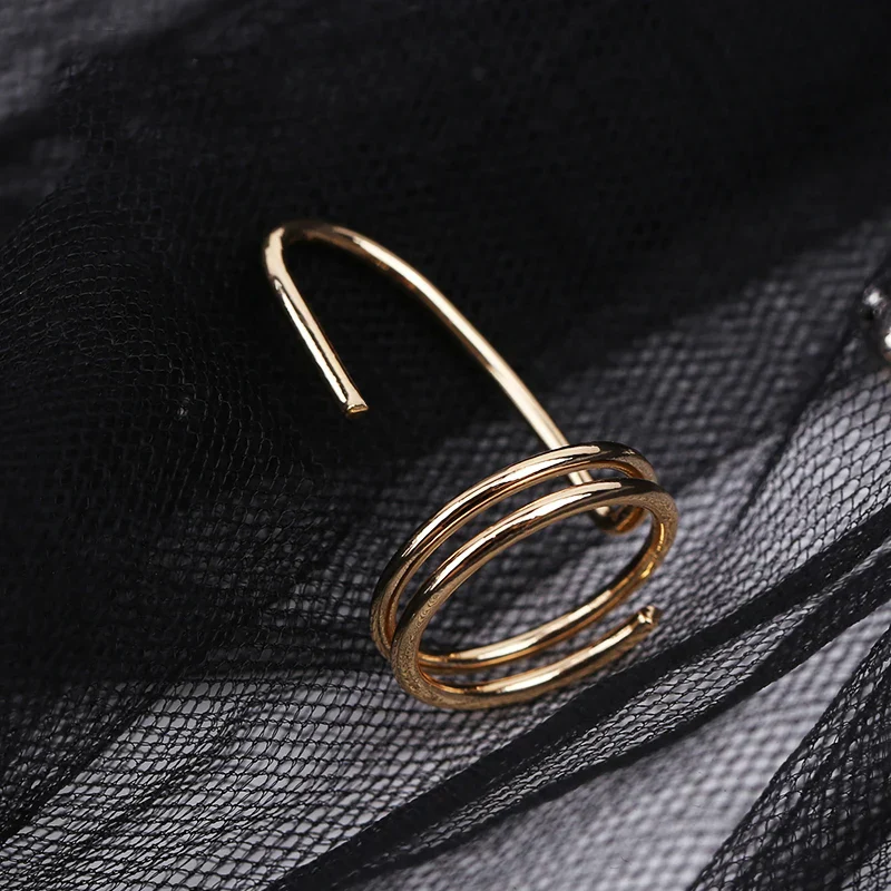 Elegant Fingertip Chic Gothic Slim Metal Nail Rings - Image 8