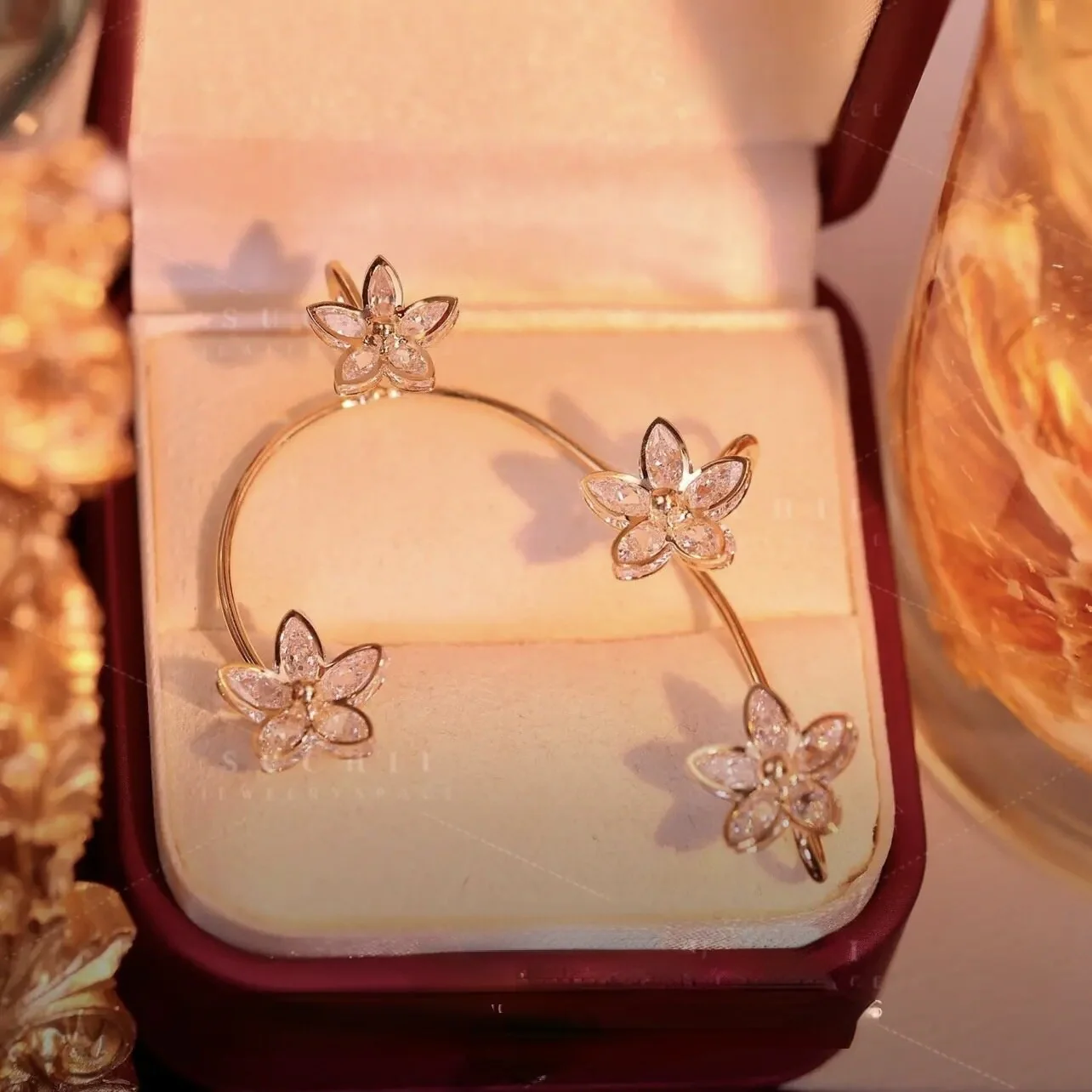 Elegant Flowers Adjustable Clip Earrings - Image 5