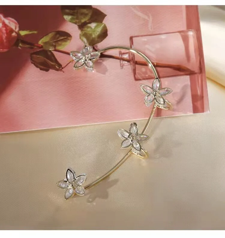 Elegant Flowers Adjustable Clip Earrings - Image 6