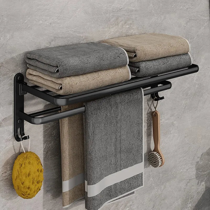 Elegant Life Space-Saving Foldable Aluminum Towel Rack - Image 2
