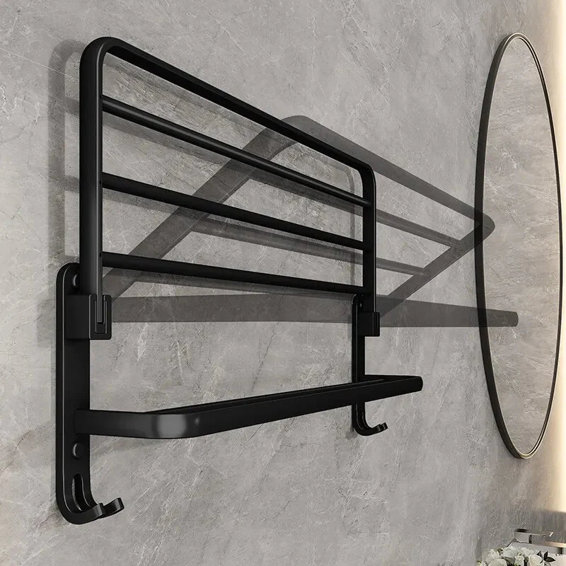 Elegant Life Space-Saving Foldable Aluminum Towel Rack - Image 4