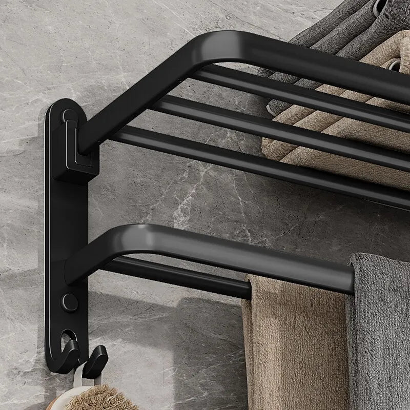 Elegant Life Space-Saving Foldable Aluminum Towel Rack - Image 5