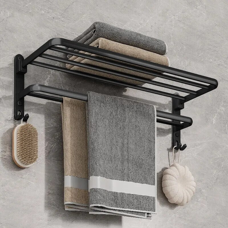Elegant Life Space-Saving Foldable Aluminum Towel Rack - Image 6