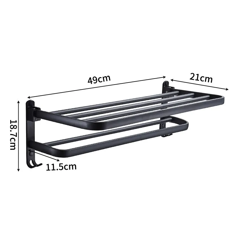 Elegant Life Space-Saving Foldable Aluminum Towel Rack - Image 8
