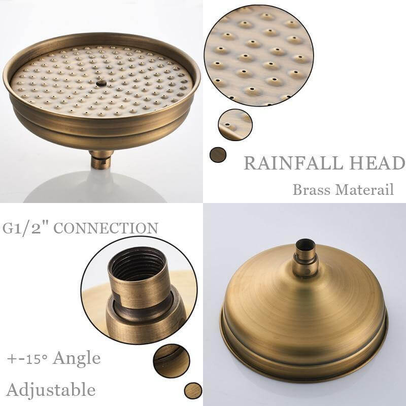 Elegant Luxury Antique Rainfall Bathroom Shower Set - Image 10