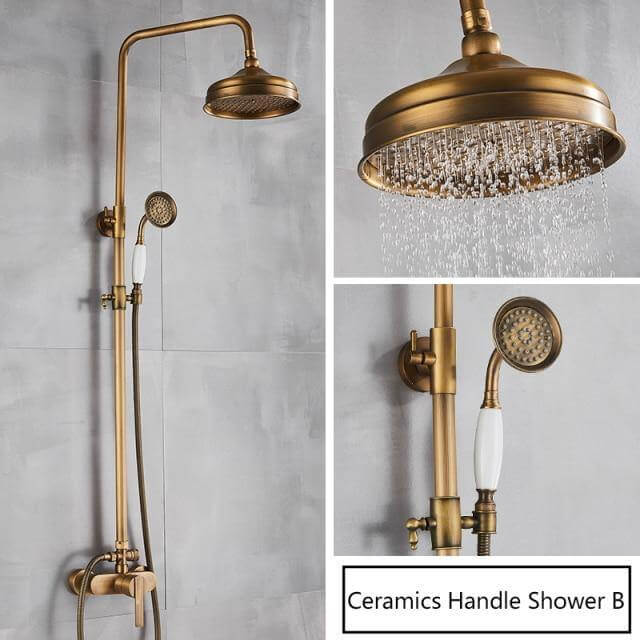 Elegant Luxury Antique Rainfall Bathroom Shower Set - Image 16