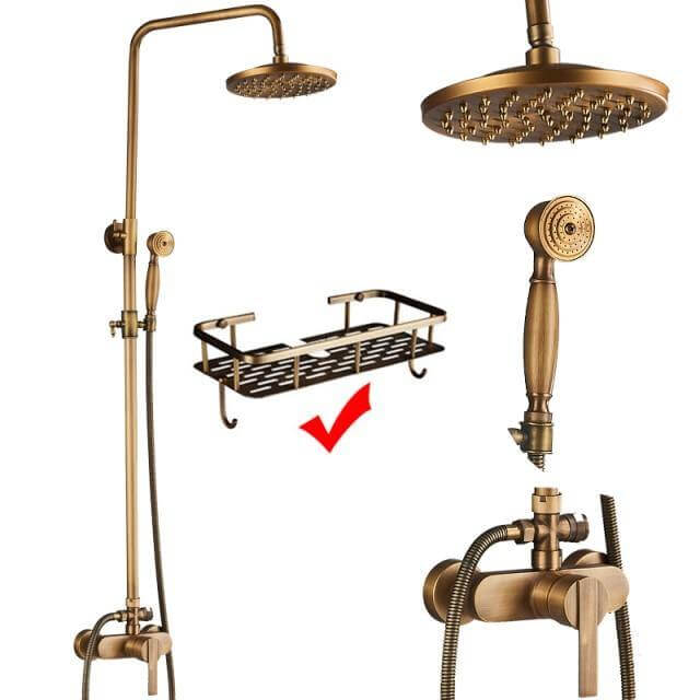 Elegant Luxury Antique Rainfall Bathroom Shower Set - Image 18