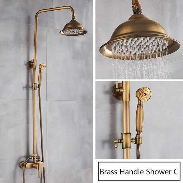 Elegant Luxury Antique Rainfall Bathroom Shower Set - Image 19