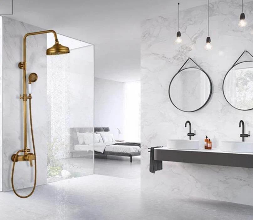 Elegant Luxury Antique Rainfall Bathroom Shower Set - Image 2