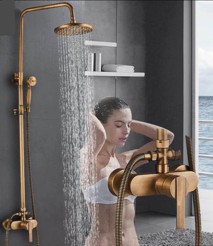 Elegant Luxury Antique Rainfall Bathroom Shower Set - Image 4