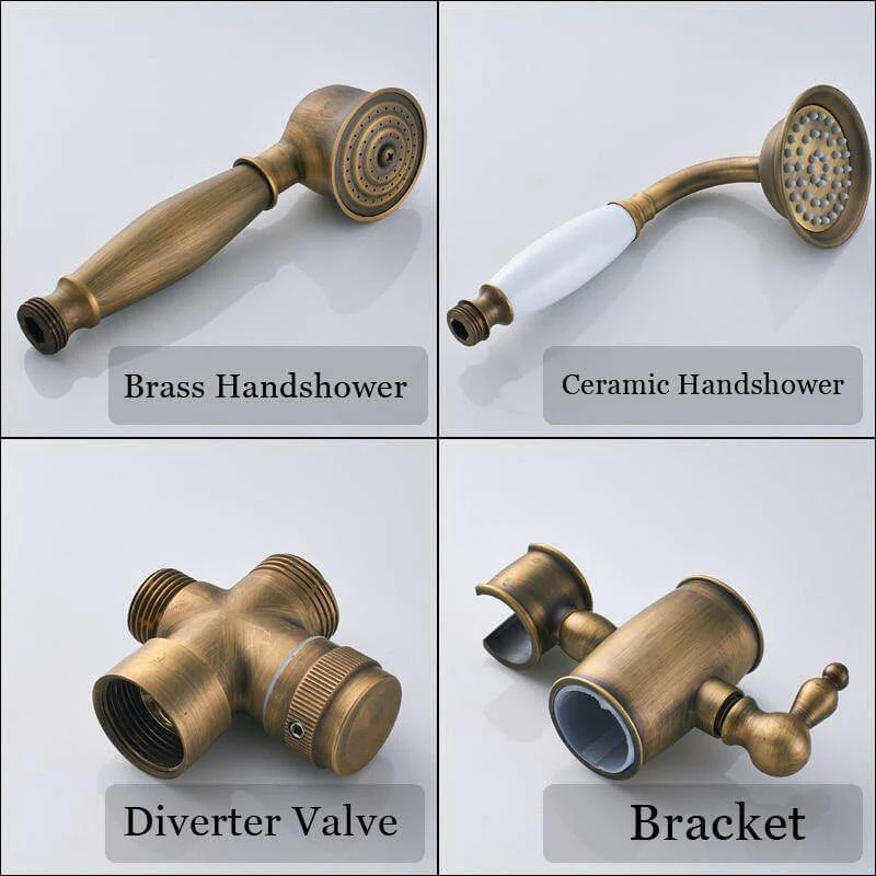 Elegant Luxury Antique Rainfall Bathroom Shower Set - Image 7