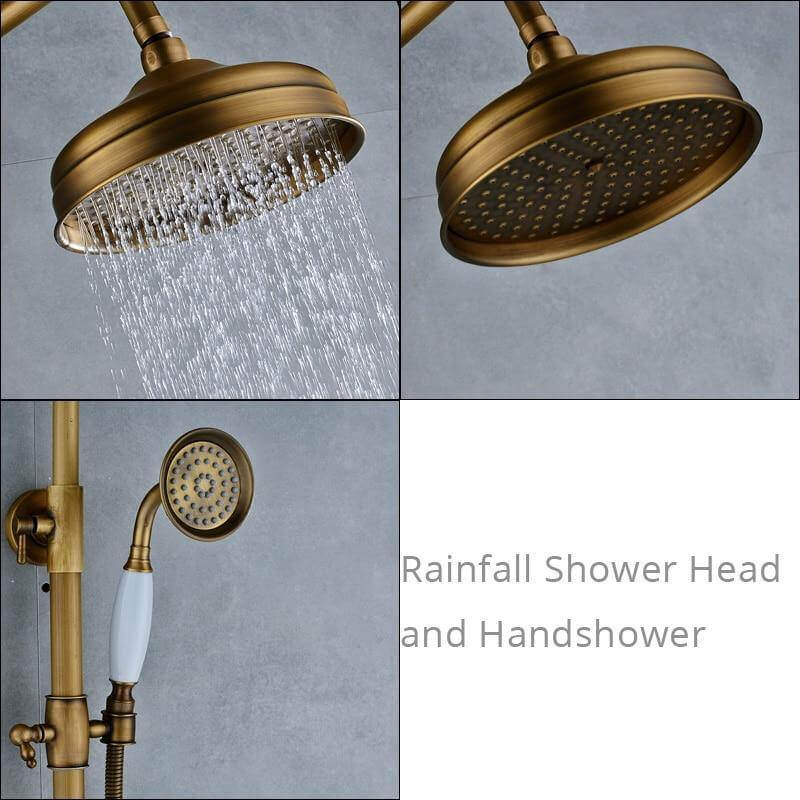 Elegant Luxury Antique Rainfall Bathroom Shower Set - Image 8