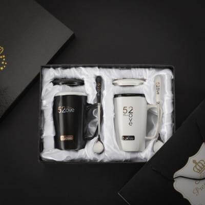 Elegant Marble Ceramic Coffee Mug Gift Set - Image 6