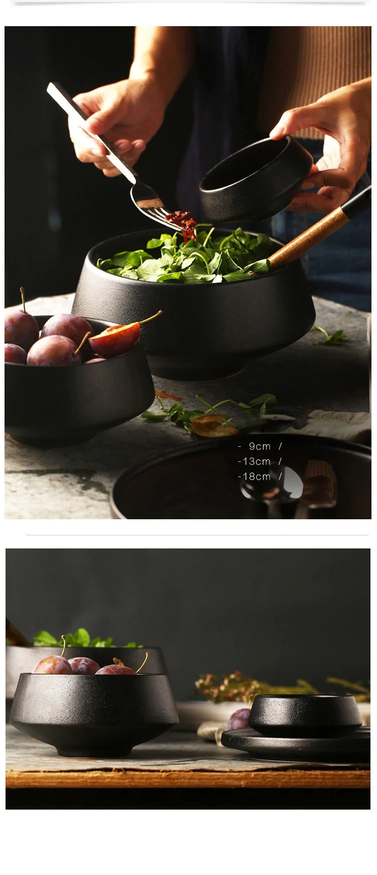 Elegant Matte Black Snack Bowl - Image 5