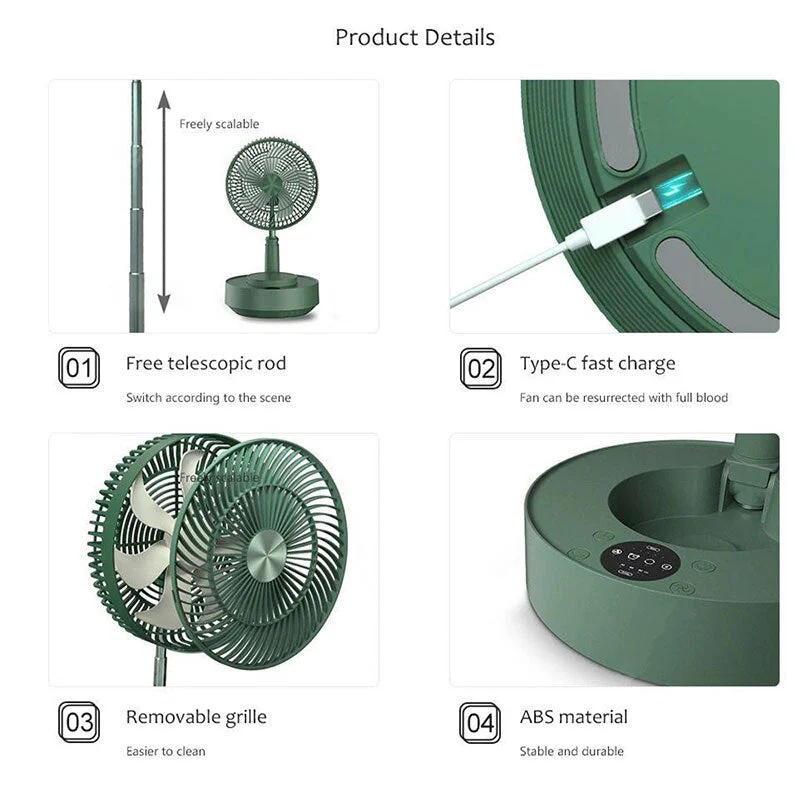 Elegant Mini Foldable Humidifier Fan - Image 5