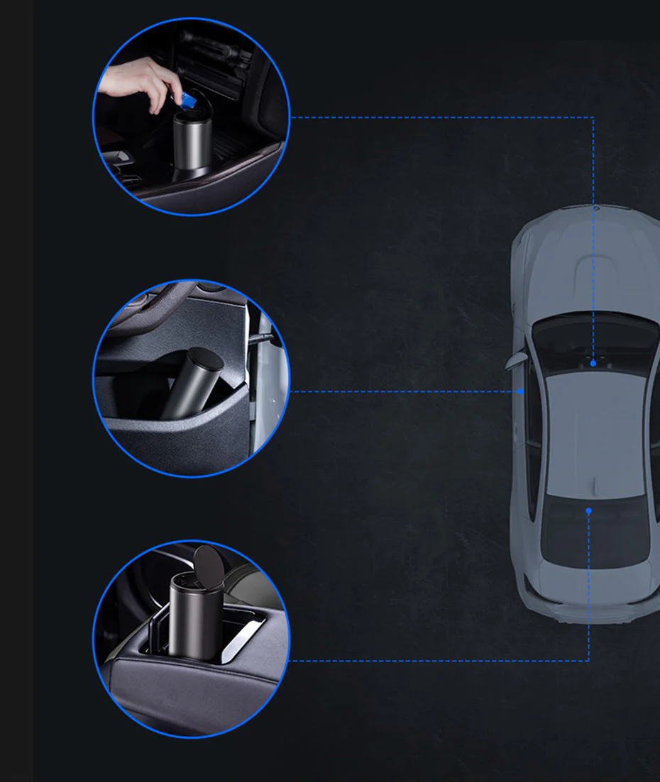 Elegant Mini Matte Car Trash Can - Image 3