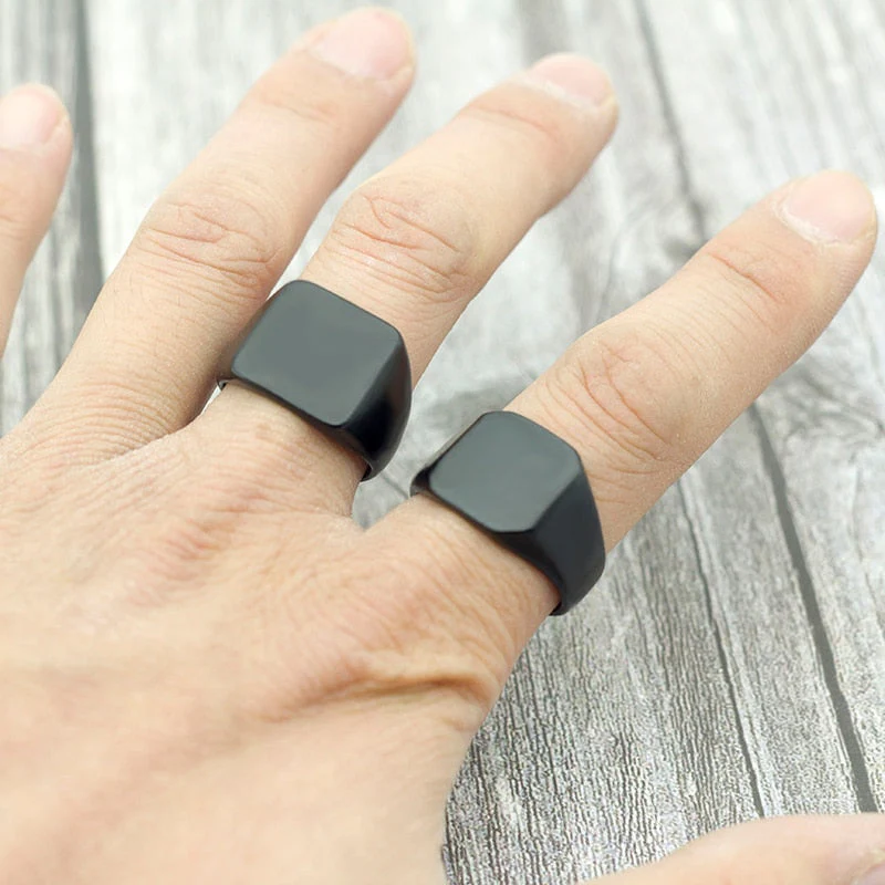 Elegant Minimal Matte Square Ring - Image 7