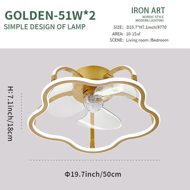 Elegant Modern LED Ceiling Fan Lamp - Image 11