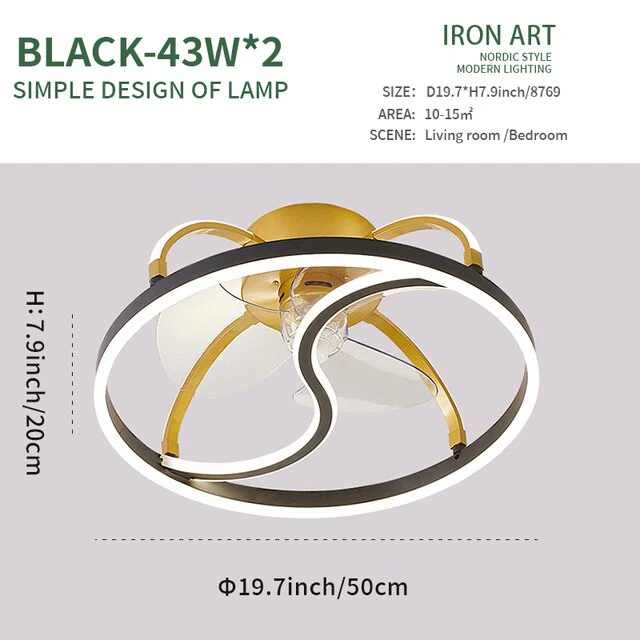 Elegant Modern LED Ceiling Fan Lamp - Image 8