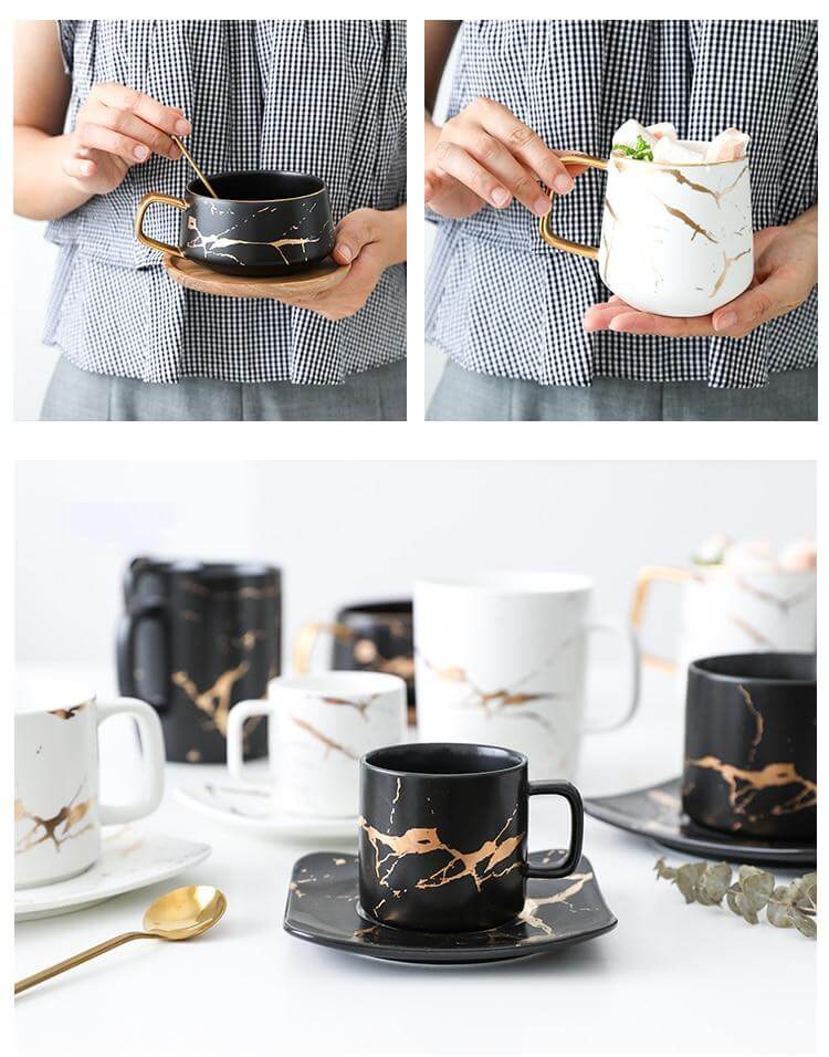 Elegant Nordic Marble Ceramic Coffee Mugs - Image 14