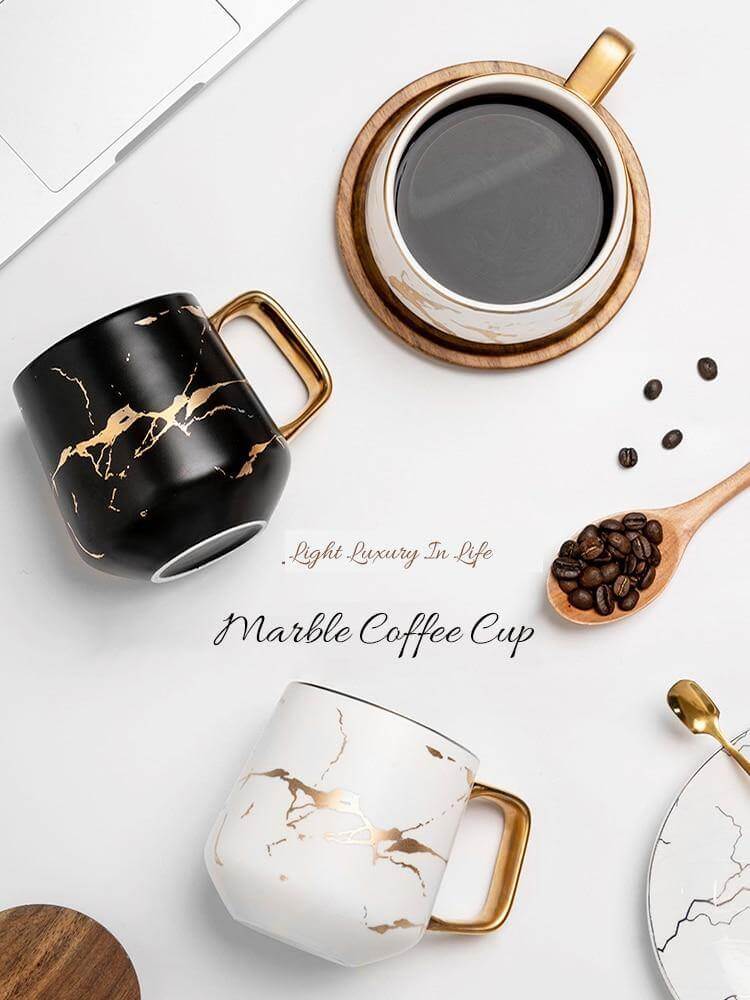 Elegant Nordic Marble Ceramic Coffee Mugs - Image 4