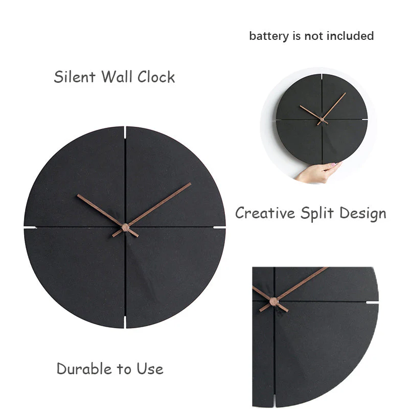 Elegant Nordic Minimalist Wooden Wall Clock - Image 2