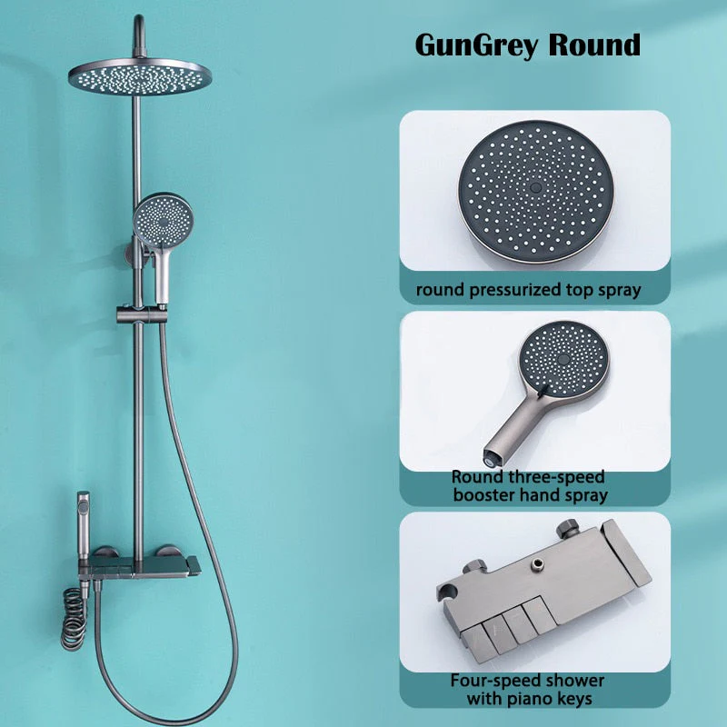 Elegant Piano Style Rainfall Bathroom Shower Set - Image 11