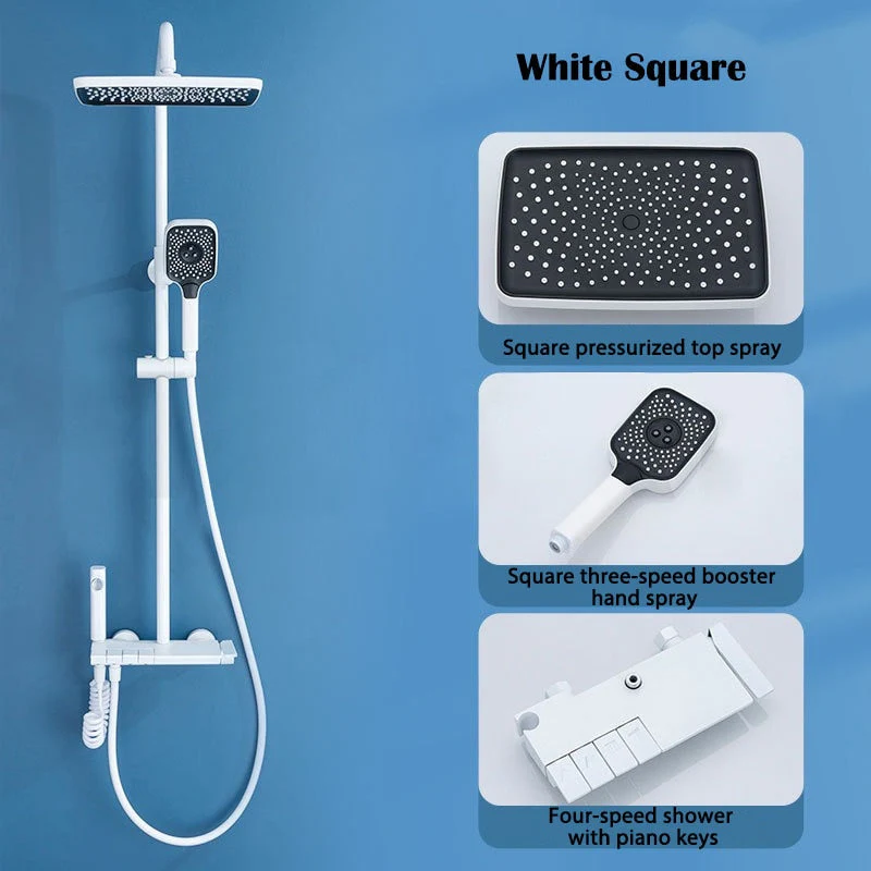 Elegant Piano Style Rainfall Bathroom Shower Set - Image 17