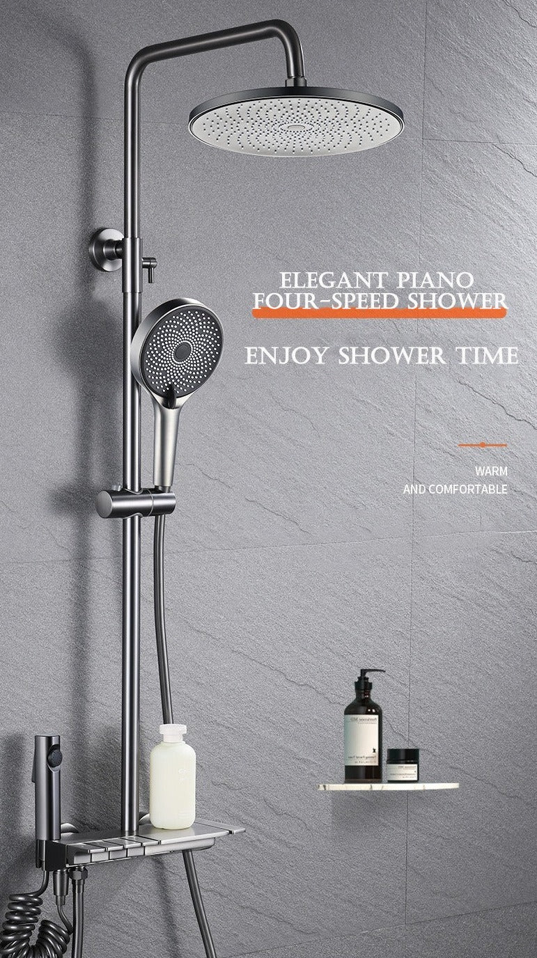 Elegant Piano Style Rainfall Bathroom Shower Set - Image 4