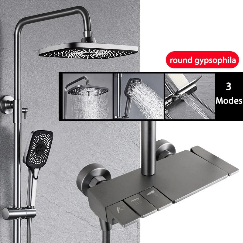 Elegant Piano Style Rainfall Bathroom Shower Set - Image 6