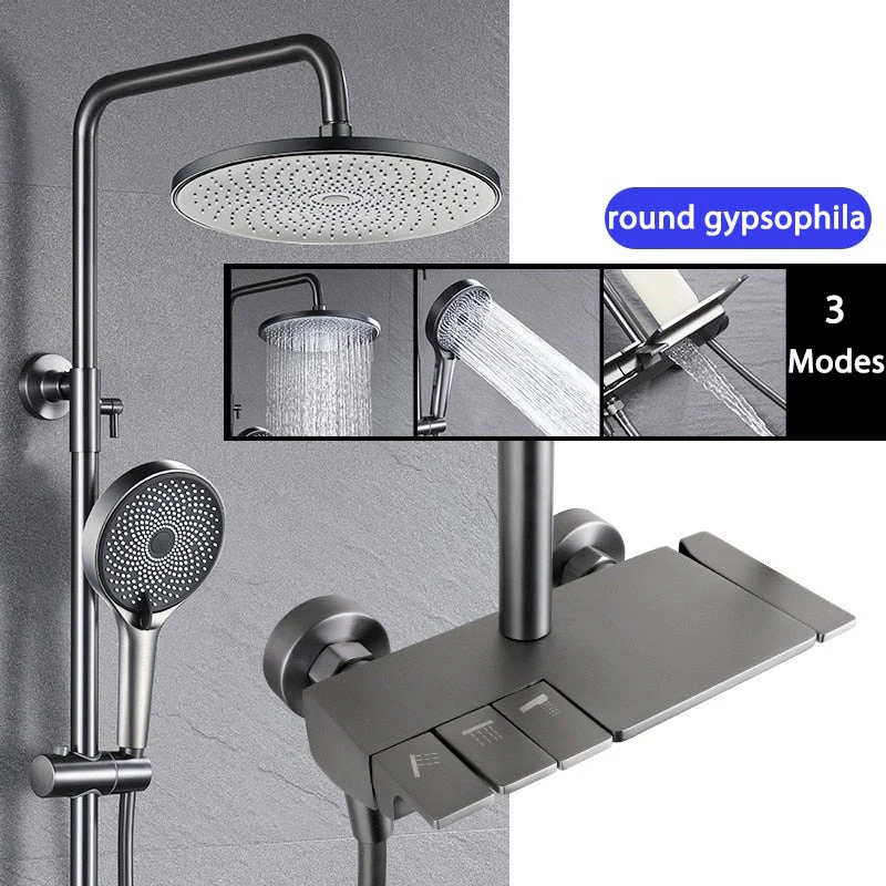 Elegant Piano Style Rainfall Bathroom Shower Set - Image 9
