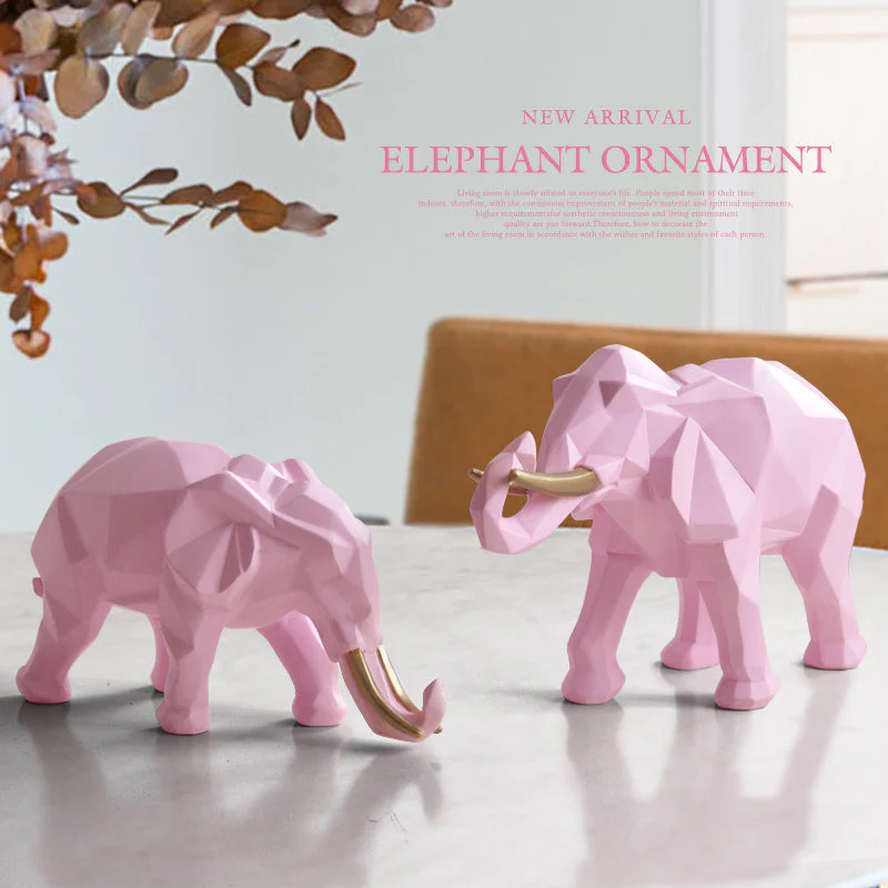 Elegant Resin Modern Elephant Statue - Image 6