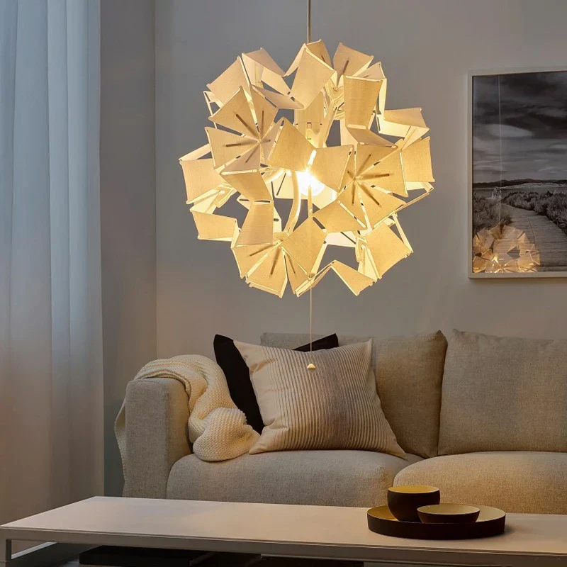 Elegant Retractable Bauhinia Blossom Pendant Light - Image 4