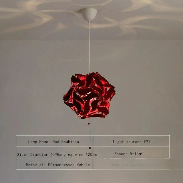 Elegant Retractable Bauhinia Blossom Pendant Light - Image 8