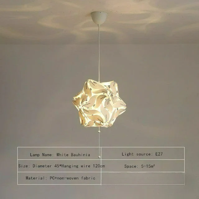 Elegant Retractable Bauhinia Blossom Pendant Light - Image 9