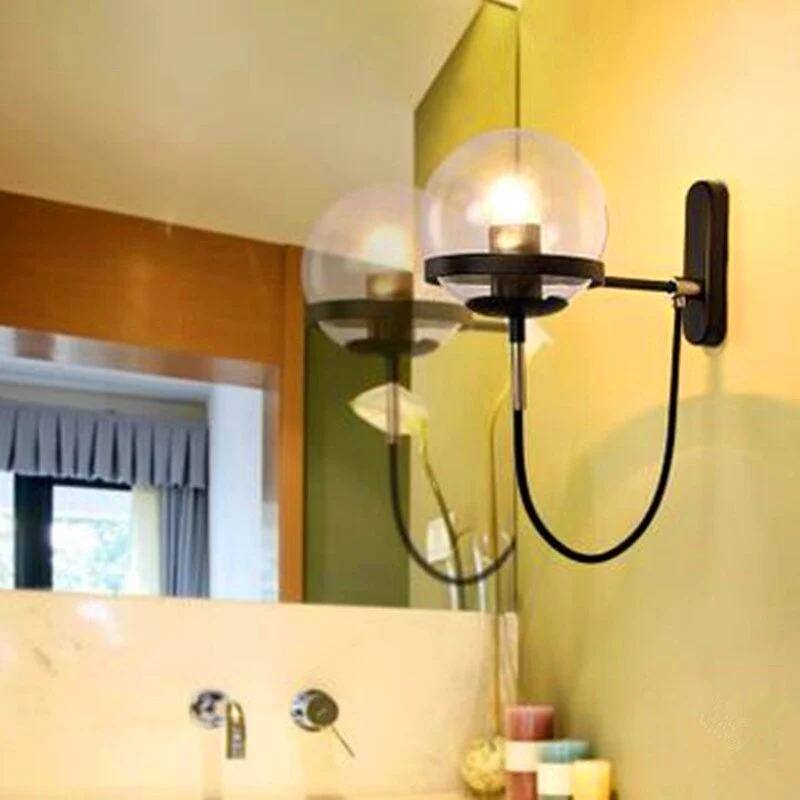 Elegant Retro Wall Glass Ball Lamp - Image 4