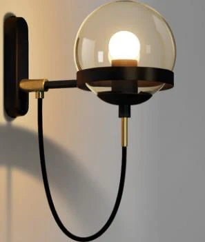 Elegant Retro Wall Glass Ball Lamp - Image 5