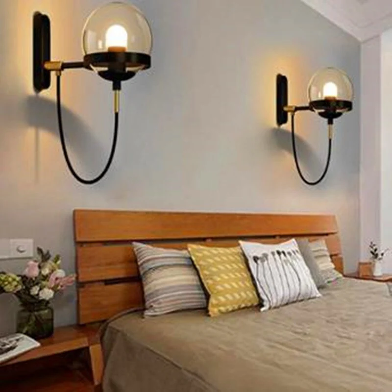 Elegant Retro Wall Glass Ball Lamp - Image 7