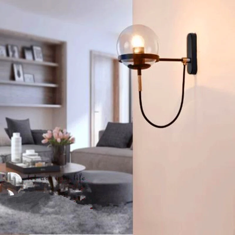 Elegant Retro Wall Glass Ball Lamp - Image 9