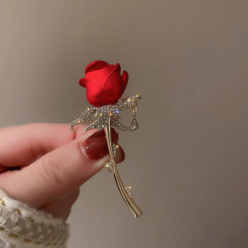 Elegant Rhinestone Flower Brooches - Image 13
