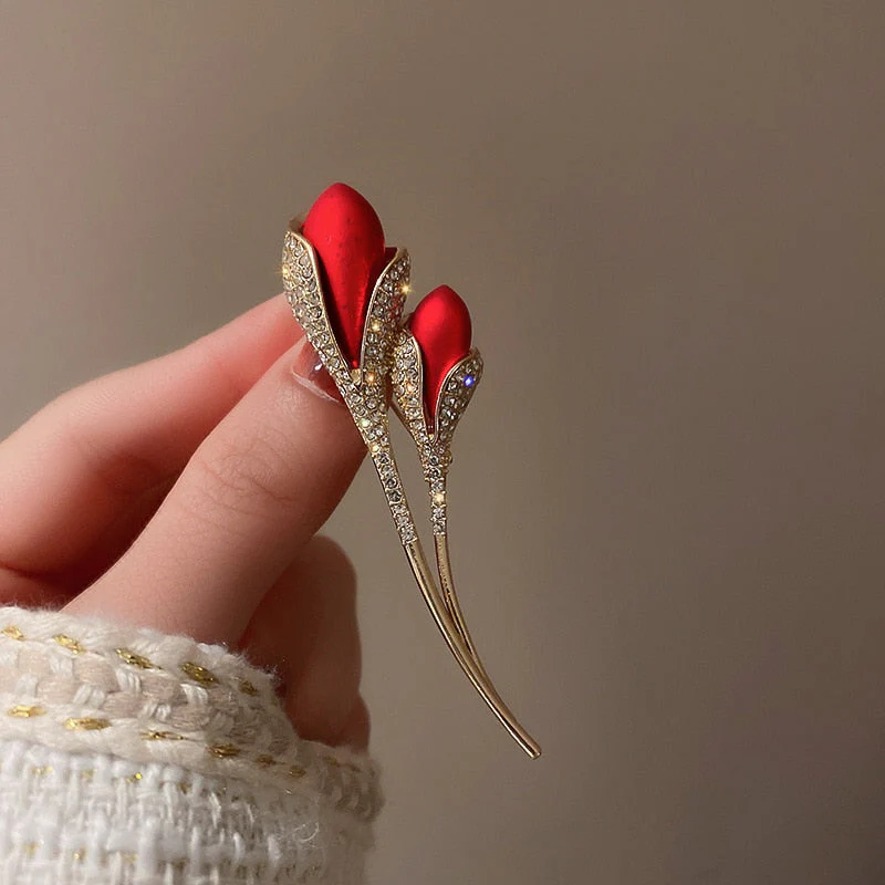Elegant Rhinestone Flower Brooches - Image 15