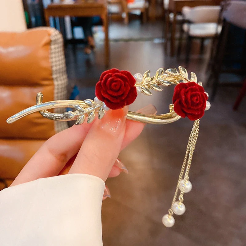 Elegant Rose Retro Hairpin - Image 3