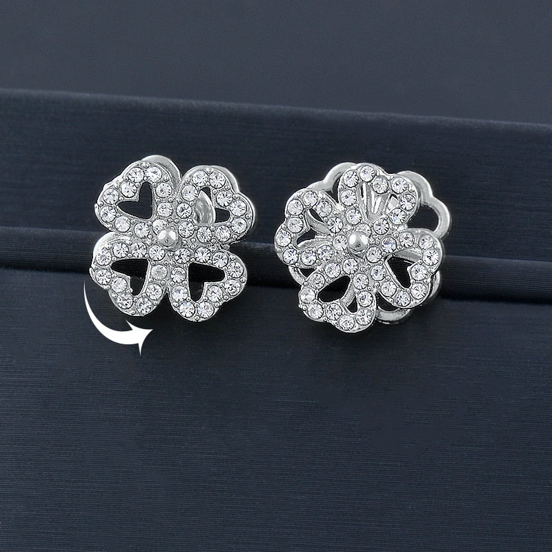 Elegant Rotatable Windmill Flower Earrings - Image 3