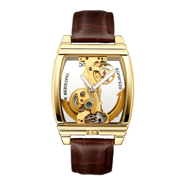 Elegant Self Winding Transparent Mechanical Men Watches - Image 9