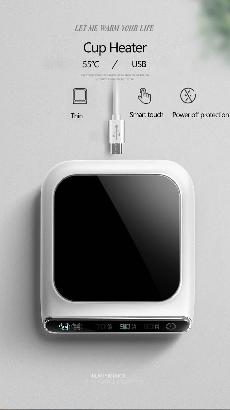 Elegant Smart USB Mug Warmer Coaster - Image 4