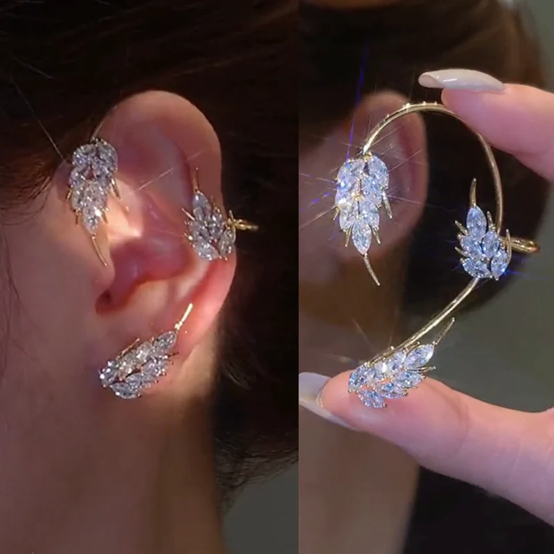 Elegant Sparkling Zircon Fairy Wings Earrings - Image 3