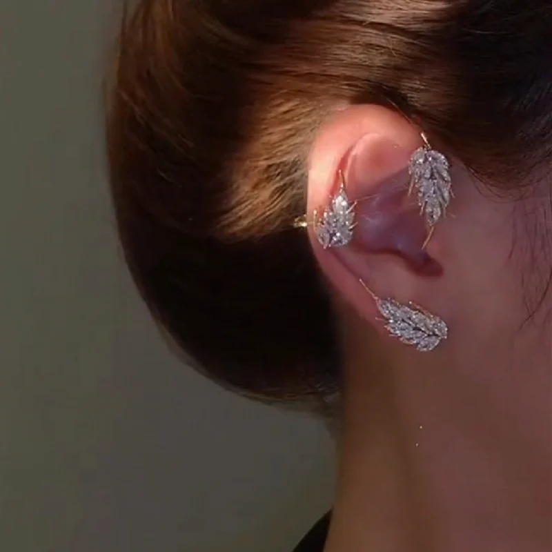 Elegant Sparkling Zircon Fairy Wings Earrings - Image 5