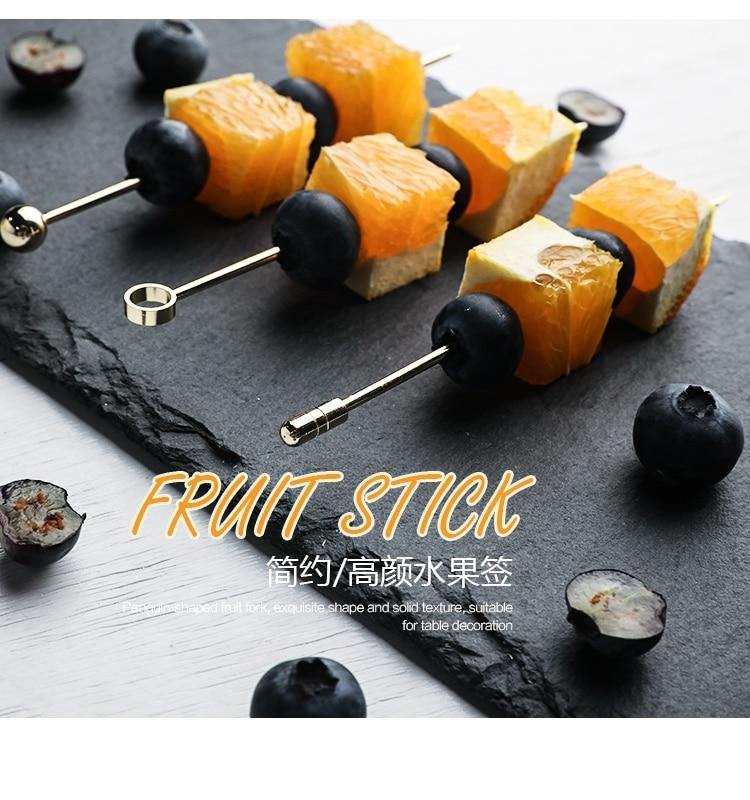 Elegant Stainless Steel Fruit Fork Jar - Image 3
